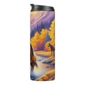 Bouteilles Isothermes Golden Valley Horses Majestic Stream Run (Tourné sur la droite)