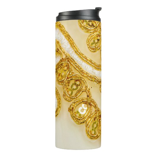 Bouteilles Isothermes Golden yellow lace stripe. Background texture, sun (Tourné sur la gauche)