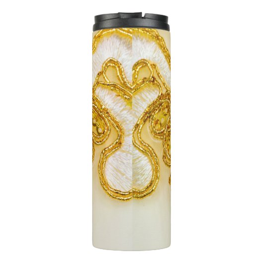 Bouteilles Isothermes Golden yellow lace stripe. Background texture, sun (Dos)