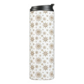 Bouteilles Isothermes Golden Yellow Snowflakes Motif & Custom Name (Tourné sur la gauche)