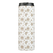 Bouteilles Isothermes Golden Yellow Snowflakes Motif & Custom Name (Dos)