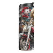 Bouteilles Isothermes Goldendoodle Chien équitation Moto Noël (Tourné sur la gauche)