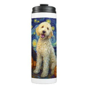 Bouteilles Isothermes Goldendoodle Chien Mignon Halloween Jack O Lantern