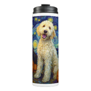 Bouteilles Isothermes Goldendoodle Chien Mignon Halloween Jack O Lantern