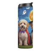 Bouteilles Isothermes Goldendoodle Chiens Citrouille Halloween Funny (Tourné sur la gauche)
