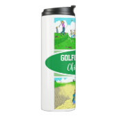 Bouteilles Isothermes Golf Legend avec 4 Drôle Cartoons Golf (Tourné sur la gauche)
