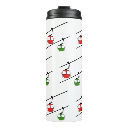 Bouteilles Isothermes Gondolas rouges et vertes sur les tumeurs thermiqu (Devant)