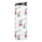 Bouteilles Isothermes Gondolas rouges et vertes sur les tumeurs thermiqu (Tourné sur la gauche)