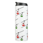 Bouteilles Isothermes Gondolas rouges et vertes sur les tumeurs thermiqu (Tourné sur la droite)