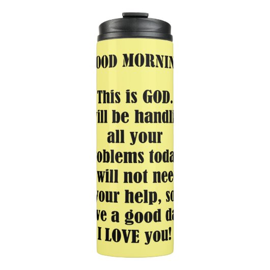 Bouteilles Isothermes Good Morning From God (personnaliser) (Devant)