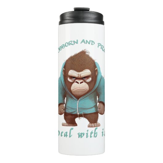 Bouteilles Isothermes Gorilla Têtu Devoir Avec Elle Mignonne Adorable Dr (Devant)