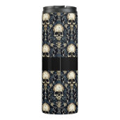 Bouteilles Isothermes Goth Skuls avec Floral Bleu (Dos)