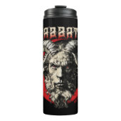 Bouteilles Isothermes Gothique Sabbat Baphomet Chèvre Rétro Métal de la (Devant)