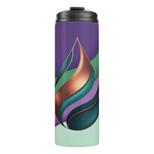 Bouteilles Isothermes Goutte Moderne Vague Violet Vert Cuivre