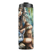 Bouteilles Isothermes Grace Indigène, Esprit Loup, Nuit Firelit. (Devant)