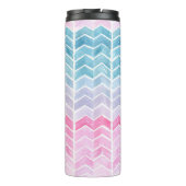 Bouteilles Isothermes Gradient Chevron : Aquarelle Motif Herringbone. (Dos)
