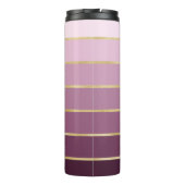 Bouteilles Isothermes Gradient rose à vin personnalisé | Bandes d'or (Dos)