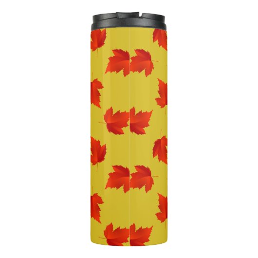 Bouteilles Isothermes Gradient rouge sec feuille nom personnalisé jaune (Dos)