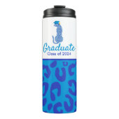 Bouteilles Isothermes Graduation Blue Leopard portant casquette (Devant)