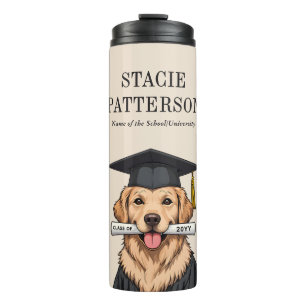 Bouteilles Isothermes Graduation personnalisée mignon Golden Retriever C