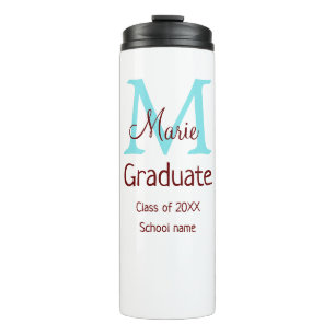 Bouteilles Isothermes Gradué ajouter nom monogramme vert rose simple min