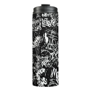 Bouteilles Isothermes Graffiti Collage Abstrait Motif d'impression