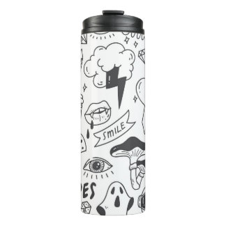 Bouteilles Isothermes Graffiti mignon : Doodle Art Set.