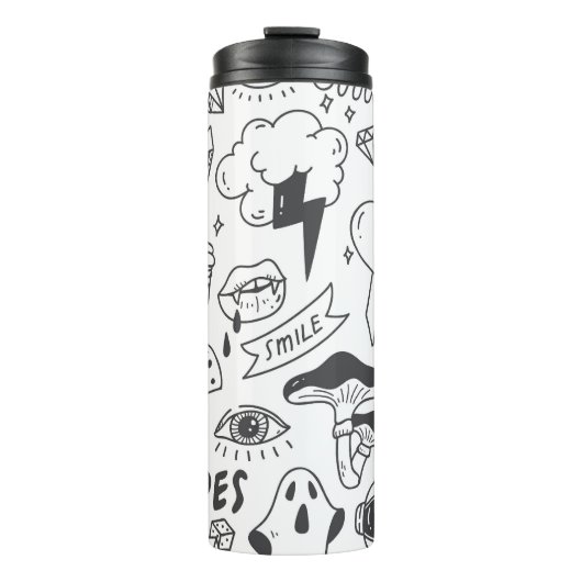 Bouteilles Isothermes Graffiti mignon : Doodle Art Set. (Devant)