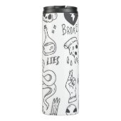 Bouteilles Isothermes Graffiti mignon : Doodle Art Set. (Dos)