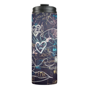 Bouteilles Isothermes Graffiti tableau noir amour