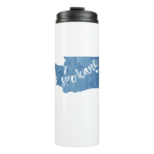 Bouteilles Isothermes Grain de bois de Spokane Washington (Devant)