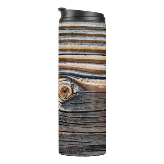 Bouteilles Isothermes Grain de bois rustique (Tourné sur la droite)
