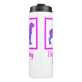 Bouteilles Isothermes Grand Chien Danse Hot rose & Blue Silhouette (Devant)