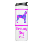 Bouteilles Isothermes Grand Chien Danse Hot rose & Blue Silhouette (Tourné sur la gauche)