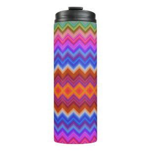 Bouteilles Isothermes Grand mug de voyage avec un motif zigzag vibrant