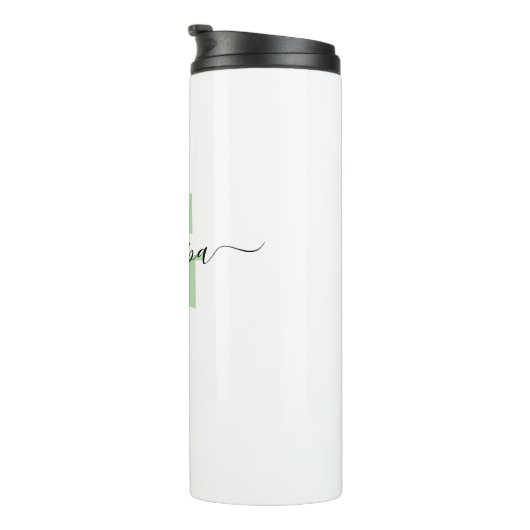 Bouteilles Isothermes Grand-père Élégant Monogramme de script (Tourné sur la droite)
