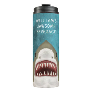Bouteilles Isothermes Grand requin blanc Funny Jawsome Fish Nom de plage