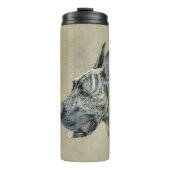 Bouteilles Isothermes Grande Danse (Brindle) Peinture - Art Chien origin (Devant)