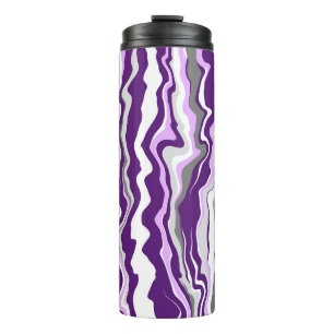 Bouteilles Isothermes Grandes bandes d'art fluides en marbre violet