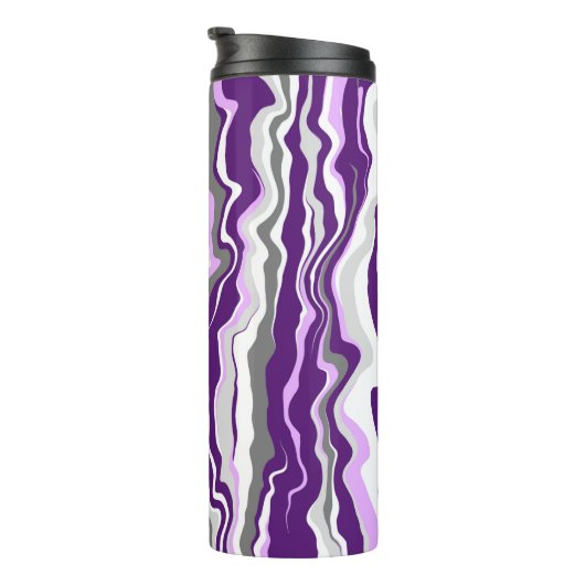 Bouteilles Isothermes Grandes bandes d'art fluides en marbre violet (Tourné sur la droite)