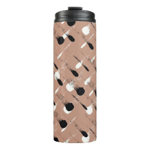 Bouteilles Isothermes Grandes géométriques Brown Motif sans fil