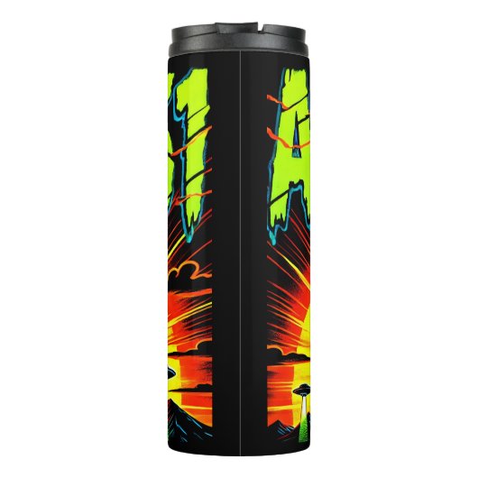 Bouteilles Isothermes Graphique Alien dynamique : Zone 51 (Dos)