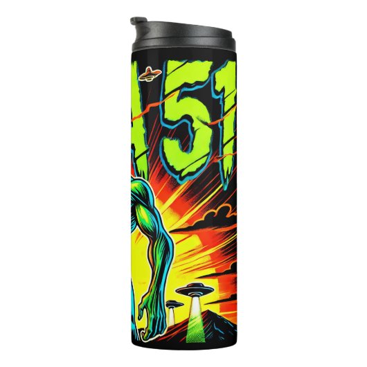 Bouteilles Isothermes Graphique Alien dynamique : Zone 51 (Tourné sur la droite)