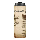 Bouteilles Isothermes Graphique de taux horaire du crâne mécanique (Devant)