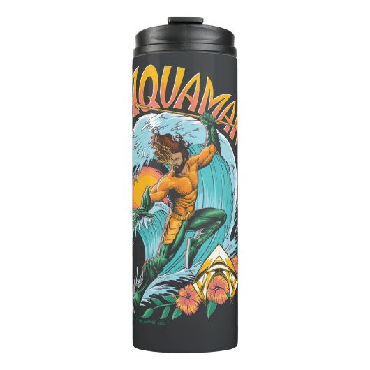 Bouteilles Isothermes Graphique du Surf de levage Aquaman et Trident (Devant)