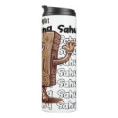 Bouteilles Isothermes Graphique en tunq de caractères en bois (Tourné sur la droite)