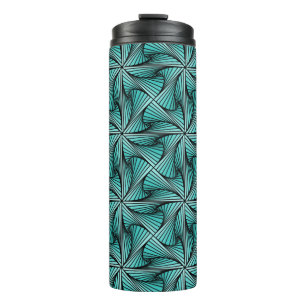 Bouteilles Isothermes Graphique géométrique 3D pivotante Turquoise vert