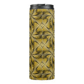 Bouteilles Isothermes Graphique géométrique 3D spirale torse jaune (Dos)