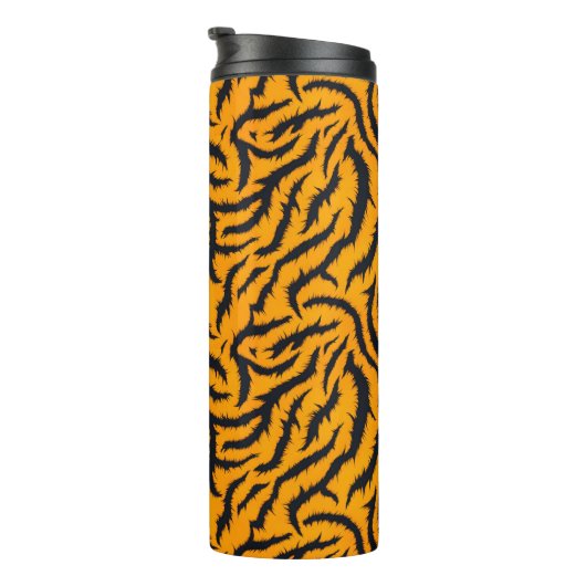 Bouteilles Isothermes Gras Tiger Stripes Motif en orange et noir (Tourné sur la droite)