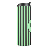 Bouteilles Isothermes Gras vert et noir bande personnalisée (Tourné sur la gauche)